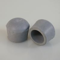 PIED 12MM CAOUTCHOUC GRIS